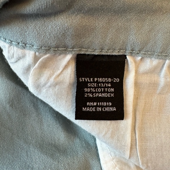 Silver Crush Women’s Mint Green Jeggings Size 13/14 in like new condition - Picture 3 of 4